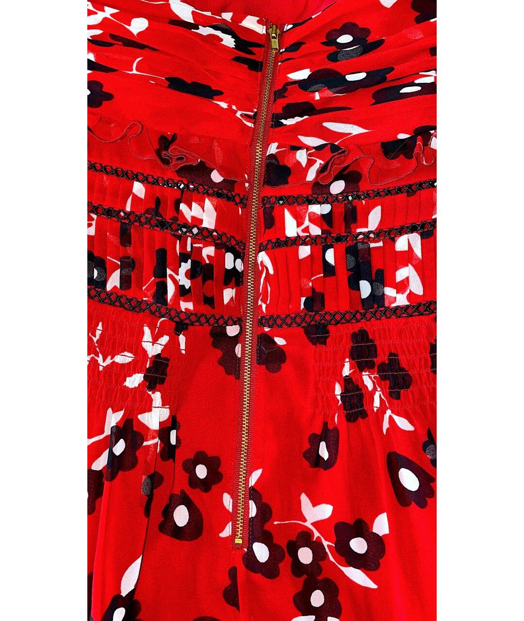 SELF-PORTRAIT Красное полиэстеровое коктейльное платье, фото 3
