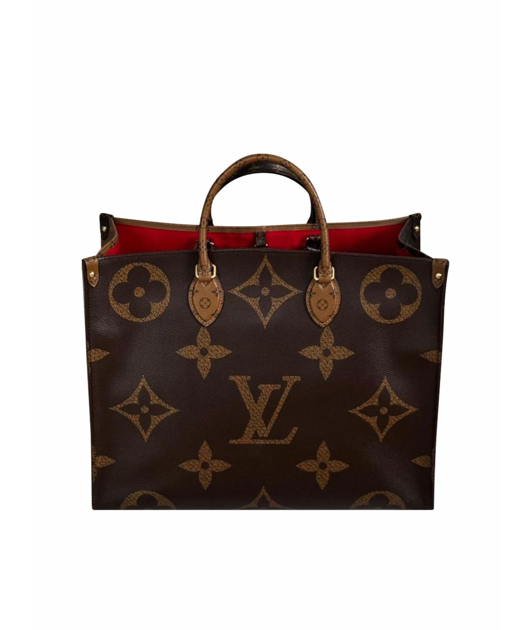 LOUIS VUITTON Коричневая сумка с короткими ручками, фото 1