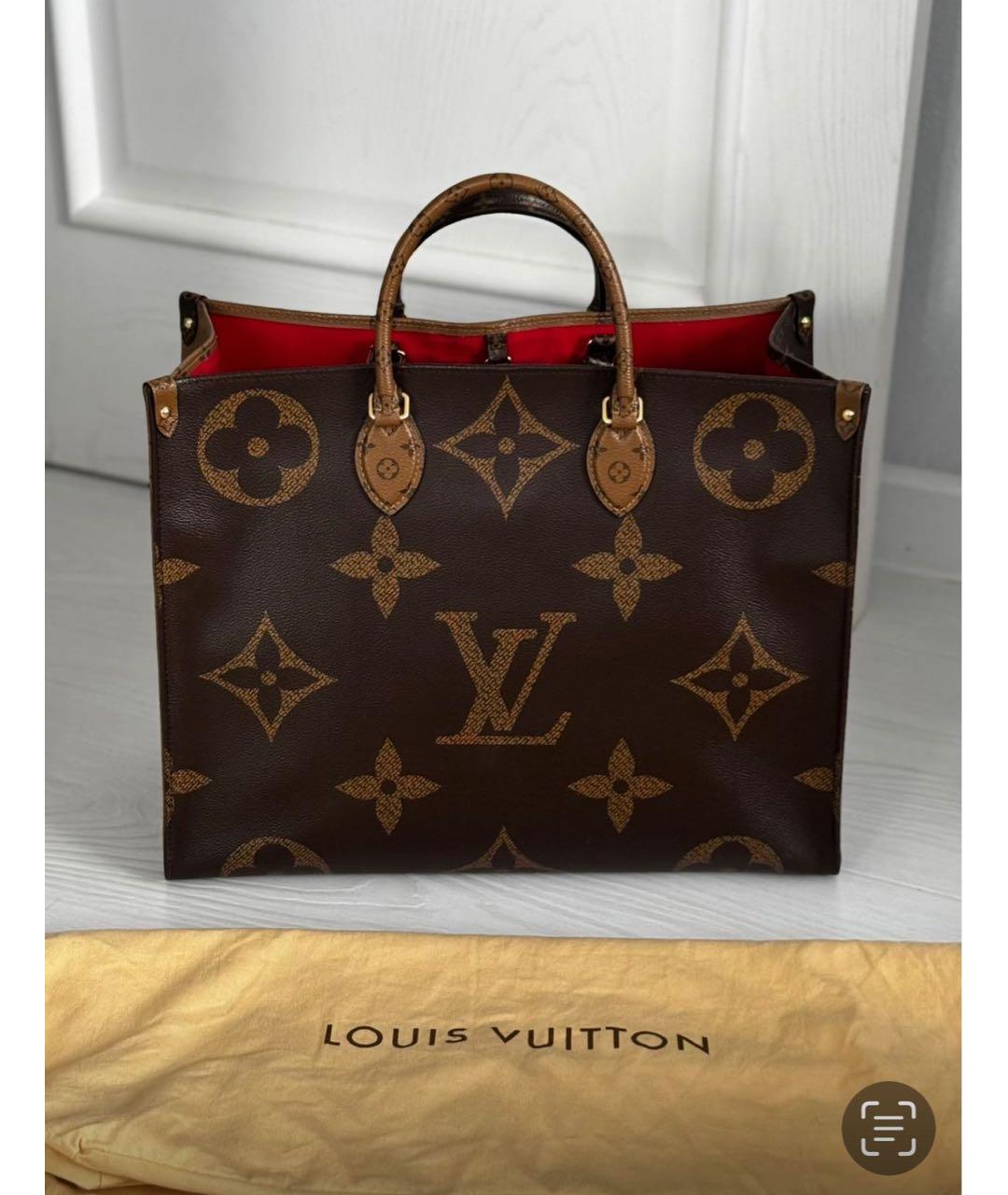 LOUIS VUITTON Коричневая сумка с короткими ручками, фото 3