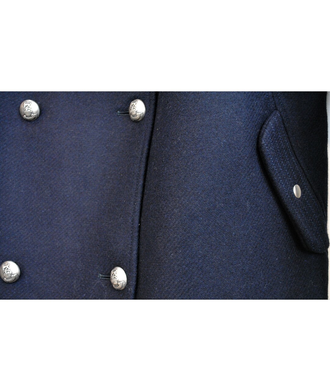 BA&SH Темно-синее шерстяное пальто, фото 4