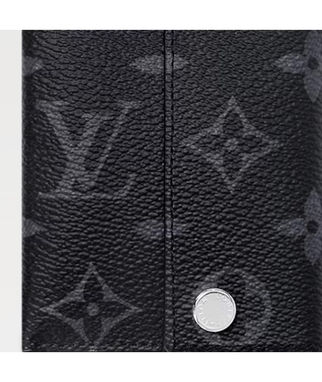LOUIS VUITTON Черный кожаный кардхолдер, фото 5