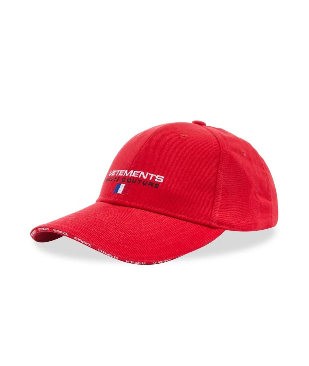 VETEMENTS Красная хлопковая кепка, фото 5
