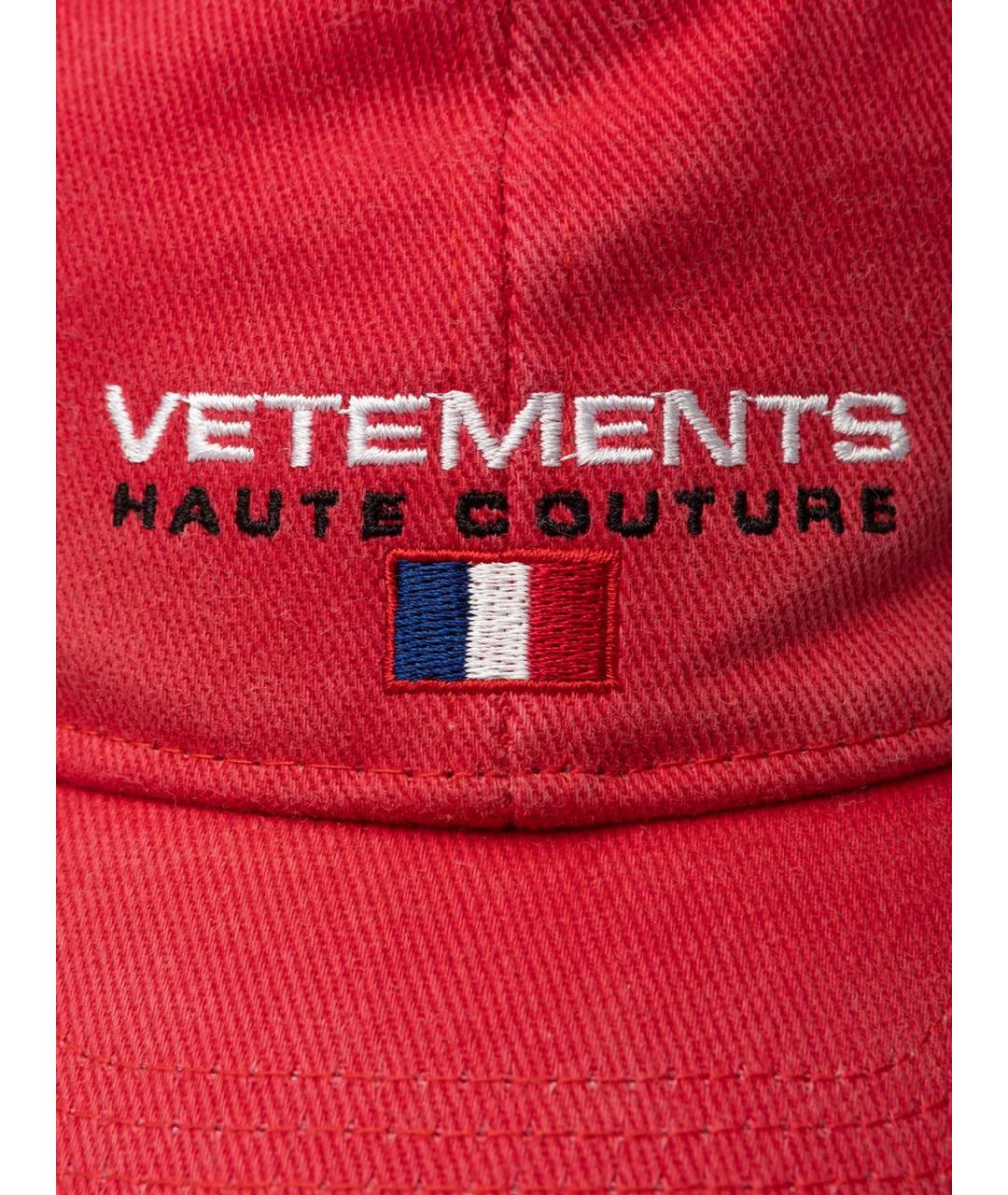 VETEMENTS Красная хлопковая кепка, фото 4