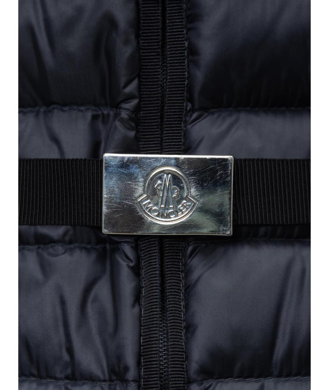 MONCLER Синий полиэстеровый пуховик, фото 3