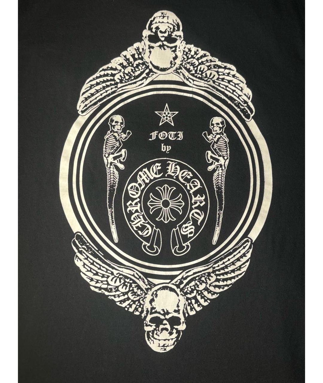 CHROME HEARTS Черная хлопковая футболка, фото 4