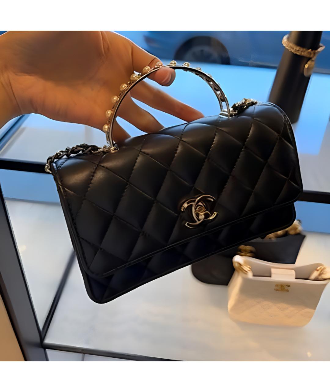 CHANEL Коричневая кожаная сумка через плечо, фото 2