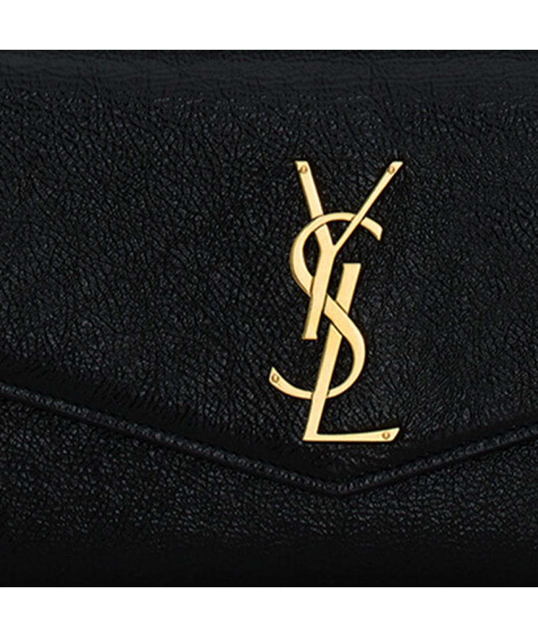 SAINT LAURENT Черная кожаная сумка через плечо, фото 7