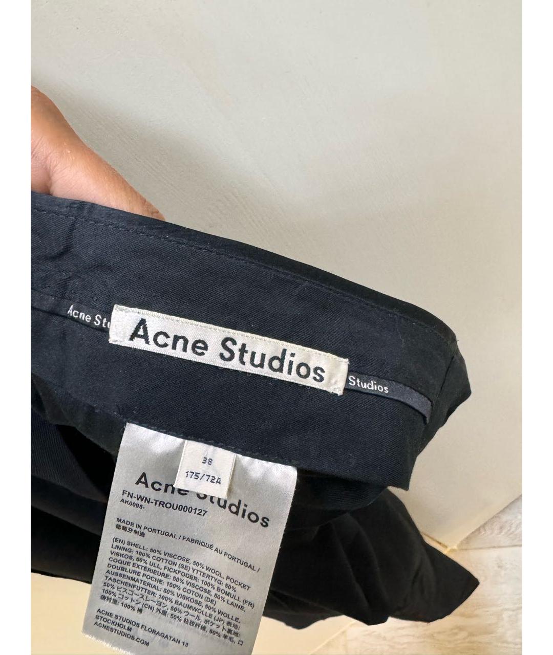 ACNE STUDIOS Черные брюки широкие, фото 3