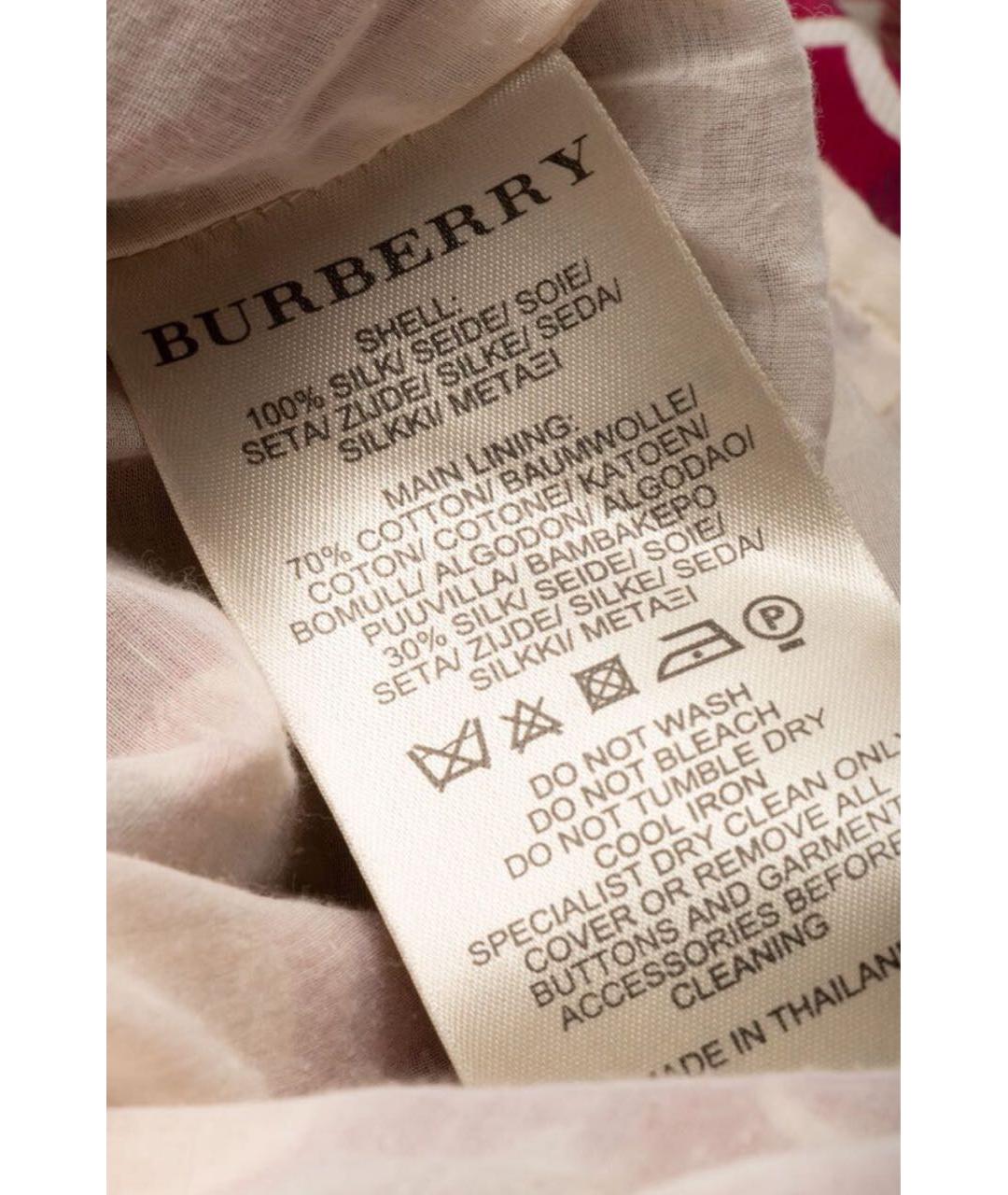 BURBERRY Бордовое хлопковое платье, фото 6