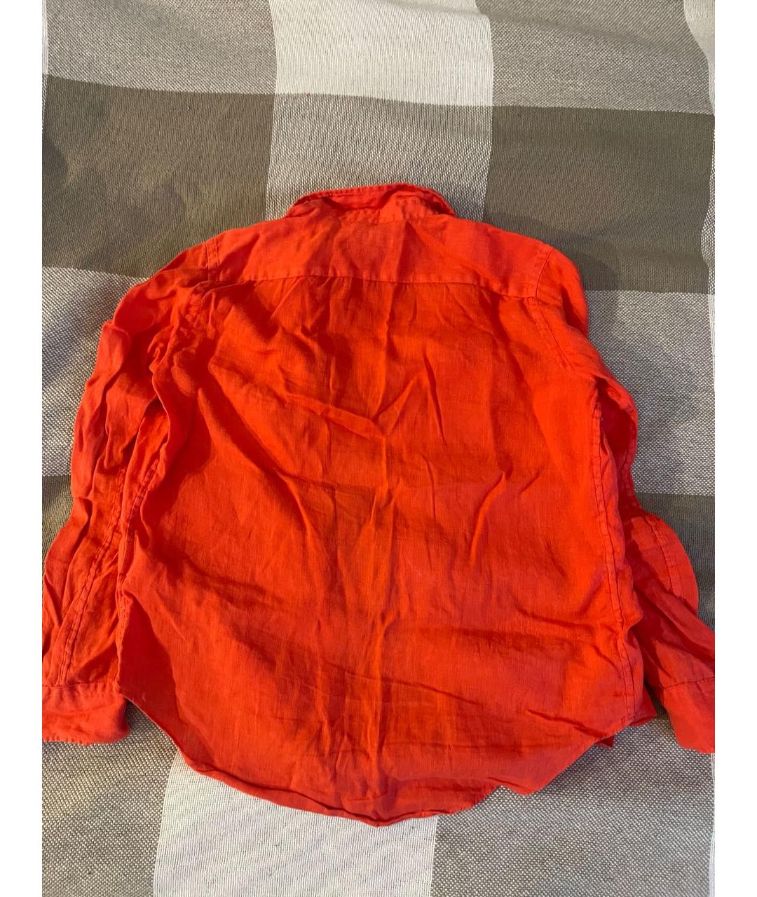 POLO RALPH LAUREN Оранжевая льняная рубашка, фото 2