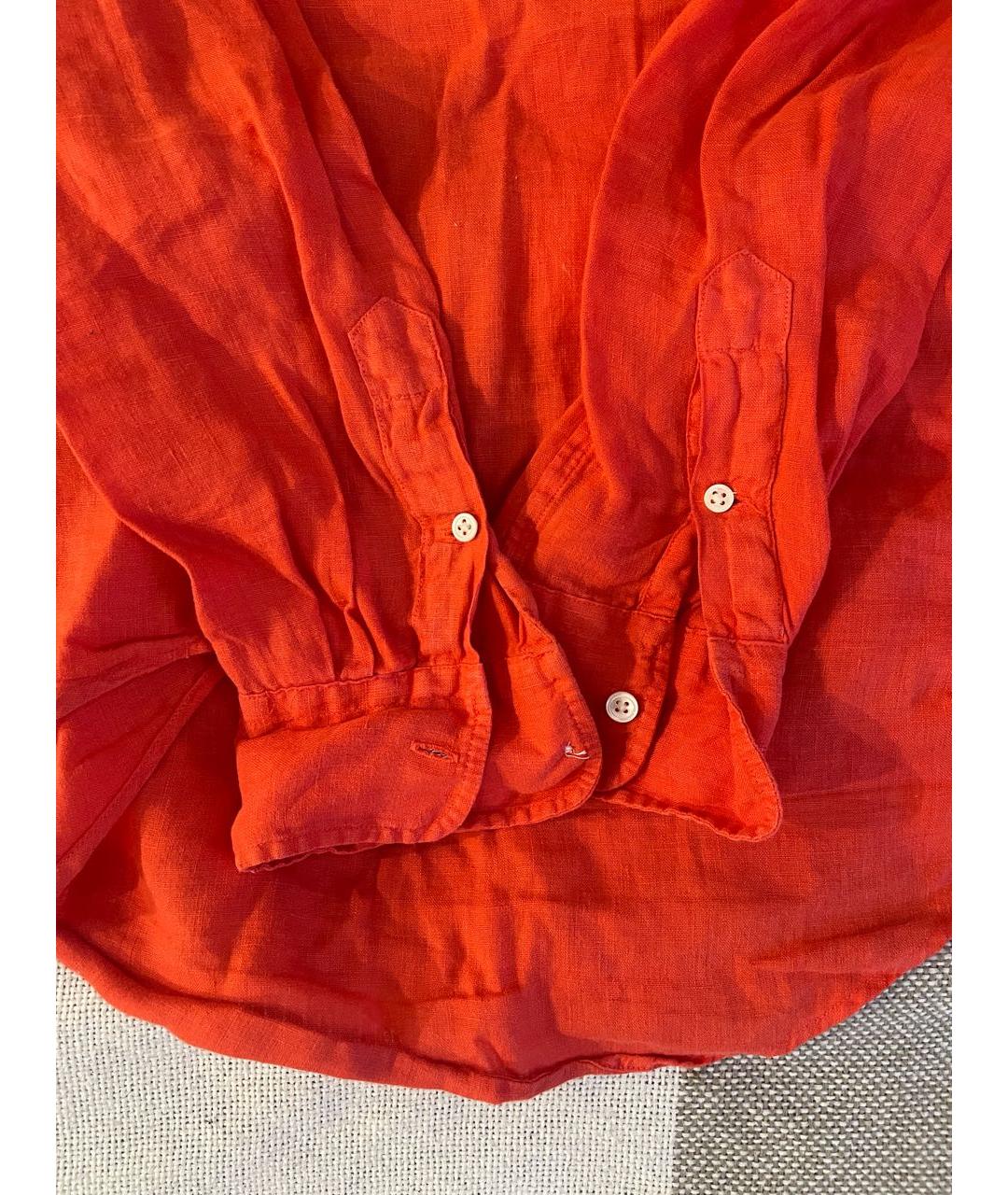 POLO RALPH LAUREN Оранжевая льняная рубашка, фото 6