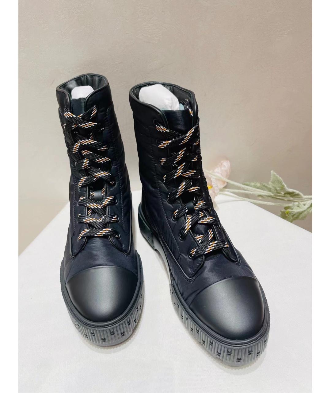 HERMES Черные кожаные ботинки, фото 3