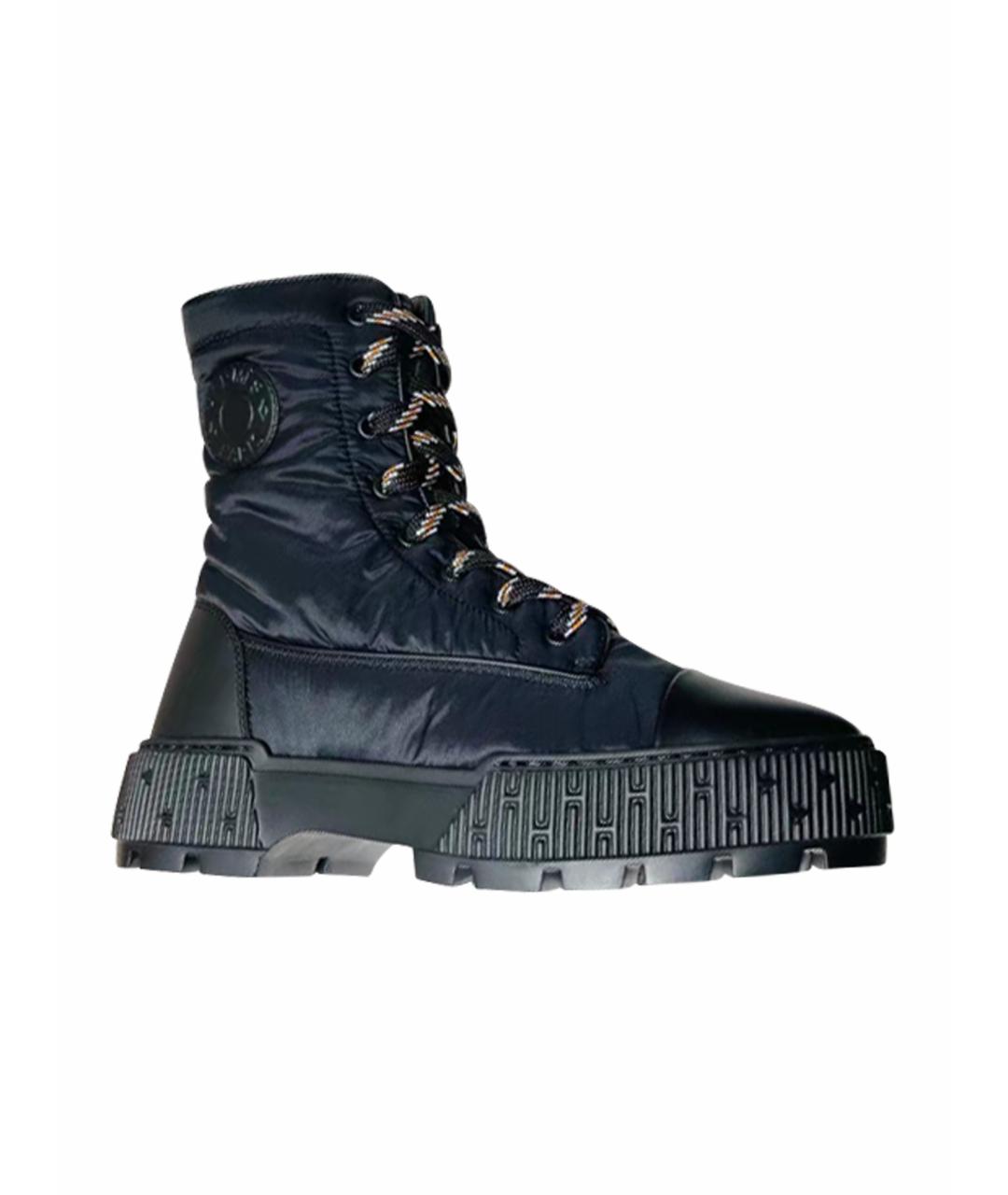 HERMES Черные кожаные ботинки, фото 1