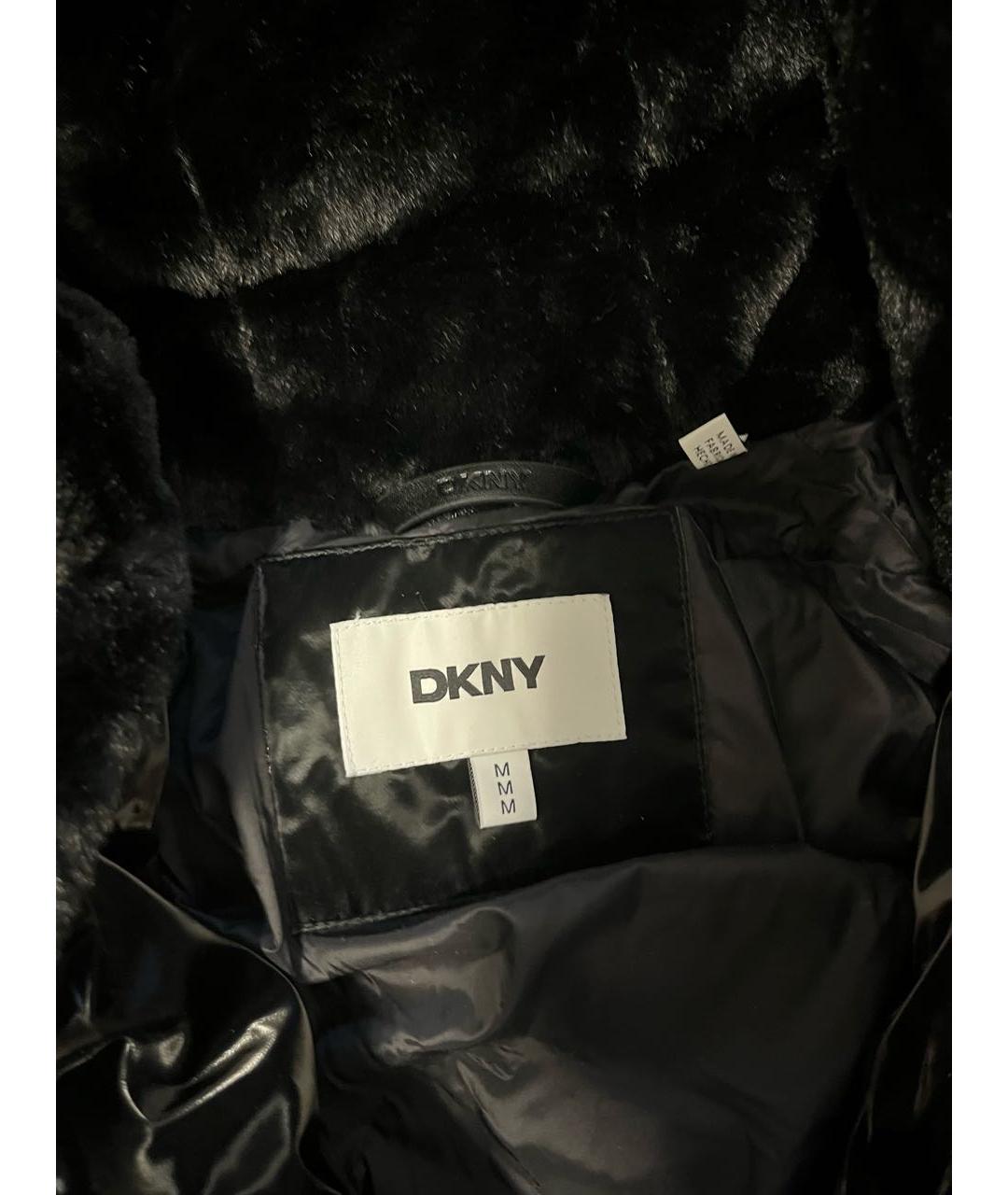 DKNY Черный полиэстеровый пуховик, фото 4