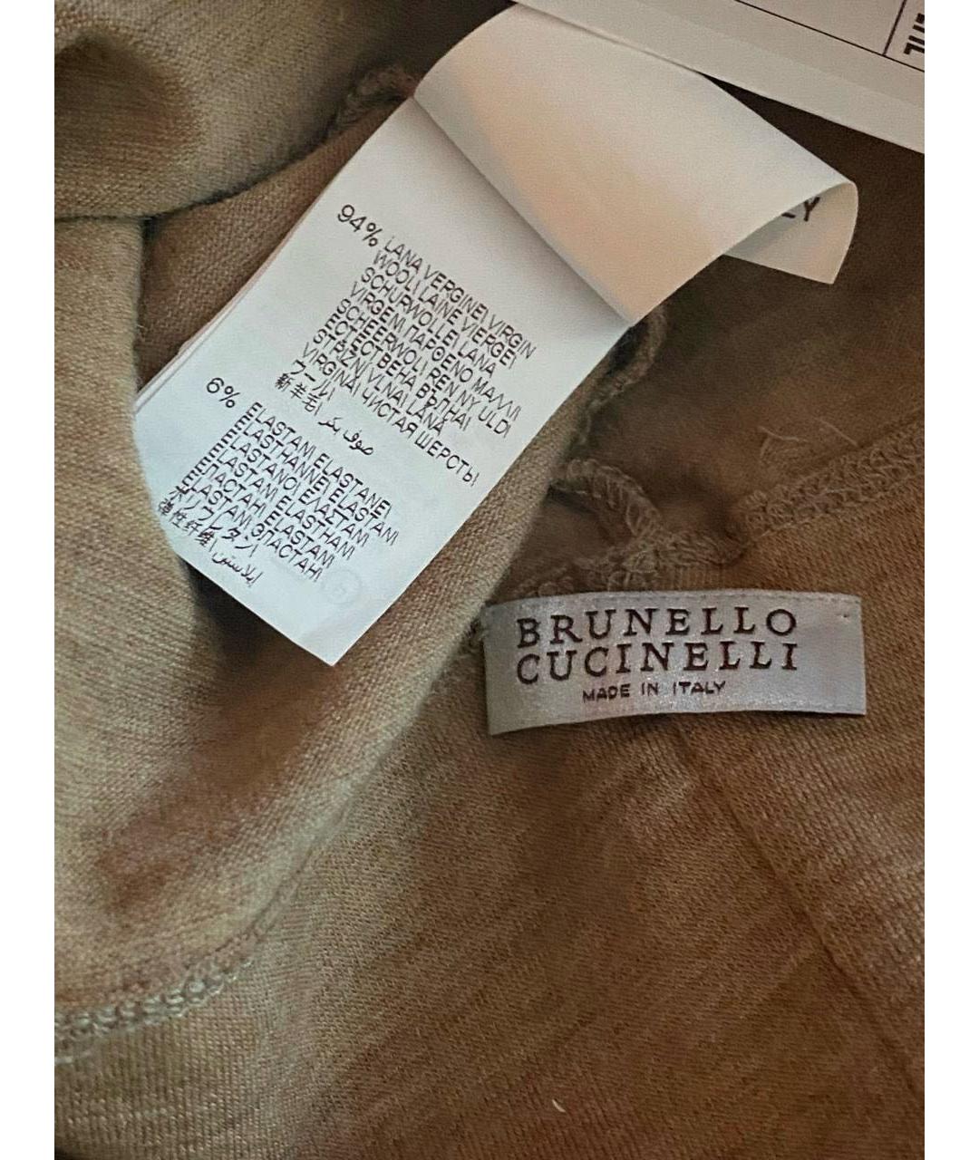 BRUNELLO CUCINELLI Бежевая шерстяная шапка, фото 4