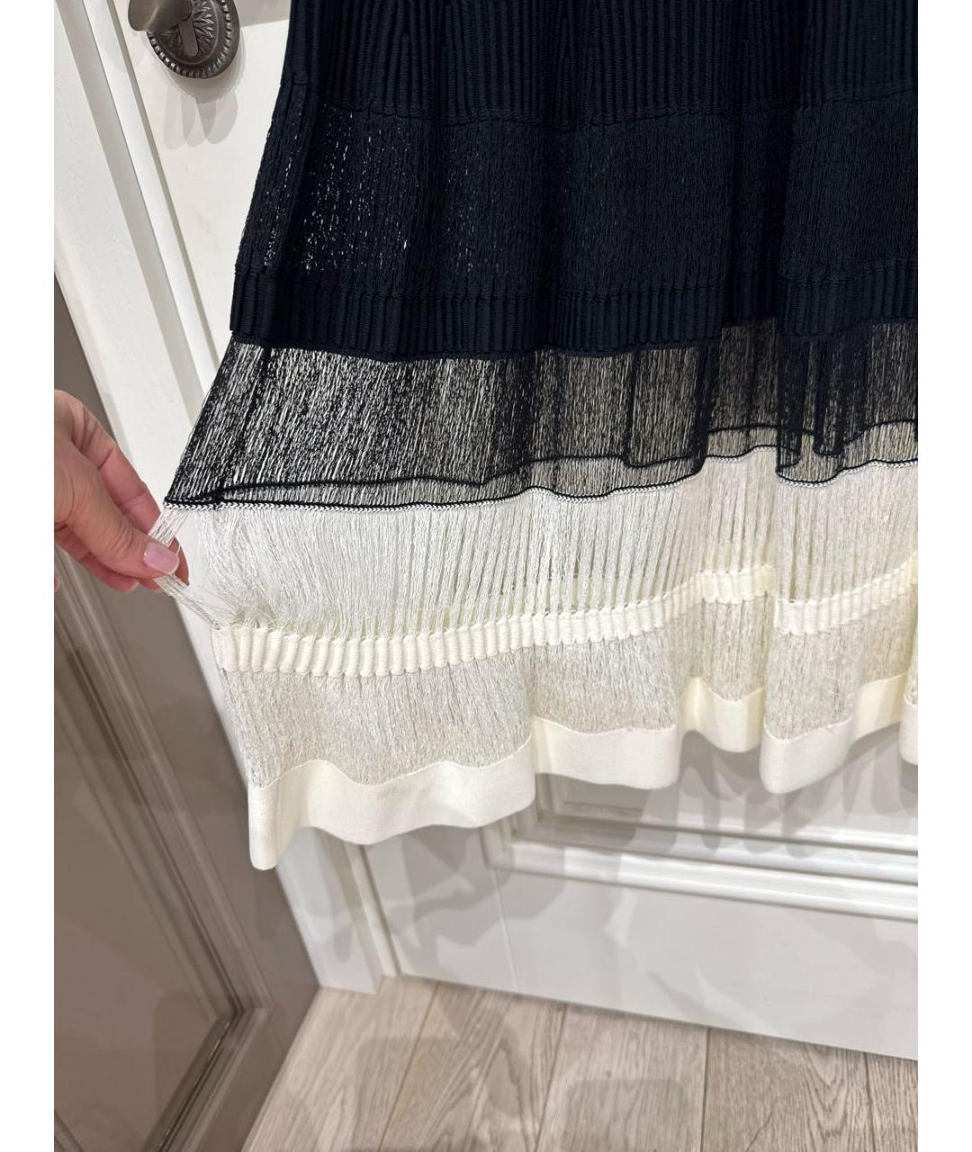 ALEXANDER MCQUEEN Черное вискозное повседневное платье, фото 4