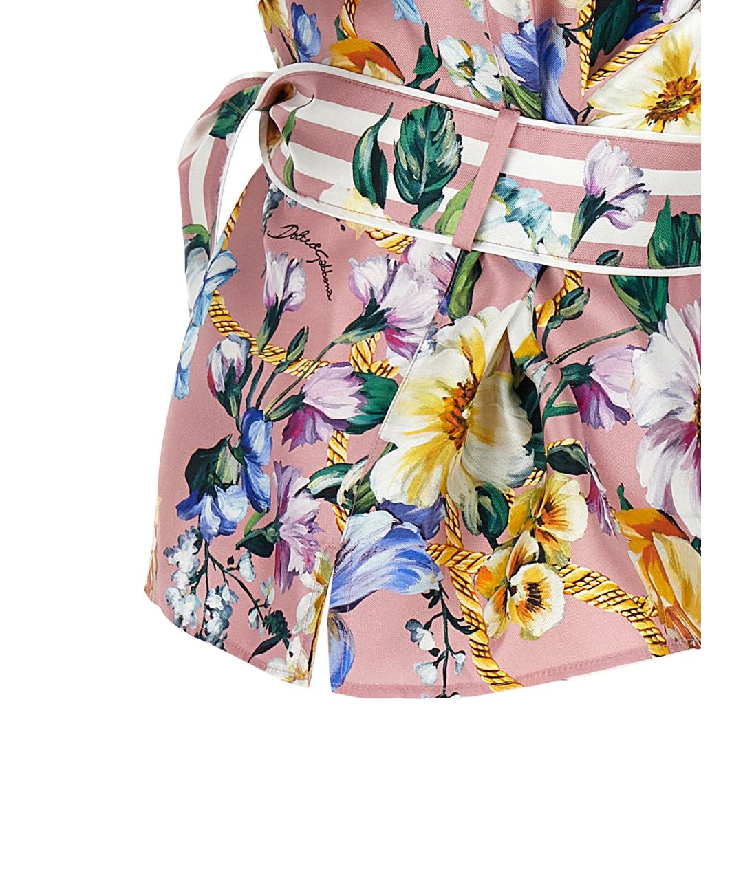 DOLCE&GABBANA Мульти шелковая блузы, фото 4