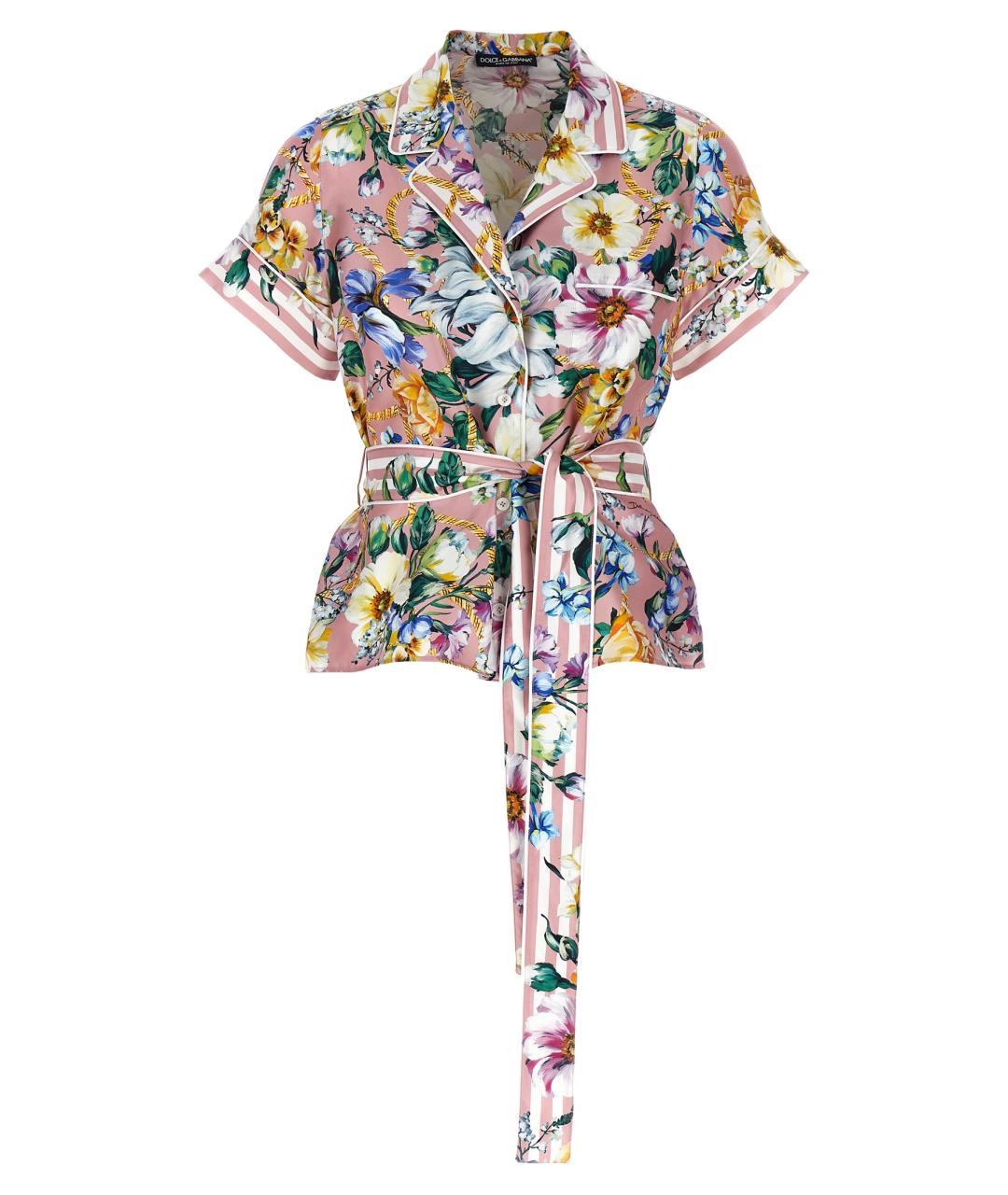 DOLCE&GABBANA Мульти шелковая блузы, фото 1