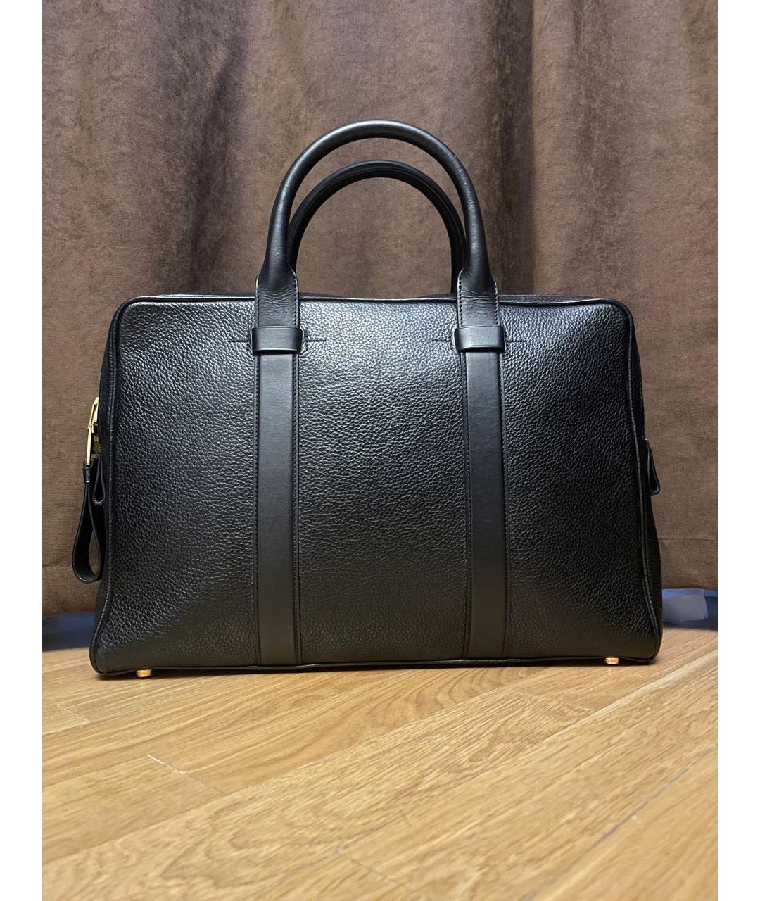 TOM FORD Черный кожаный портфель, фото 5