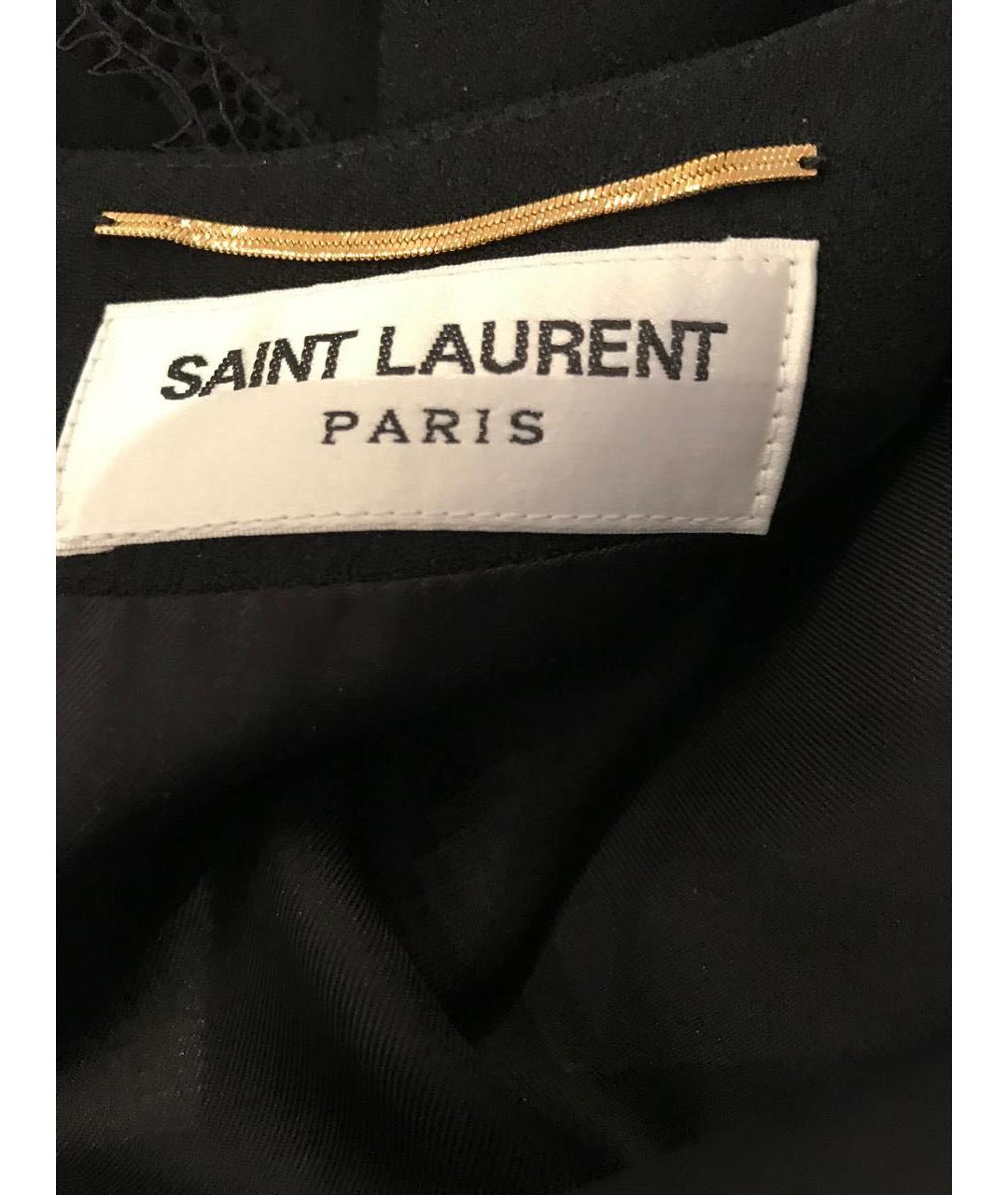 SAINT LAURENT Черное вискозное коктейльное платье, фото 3