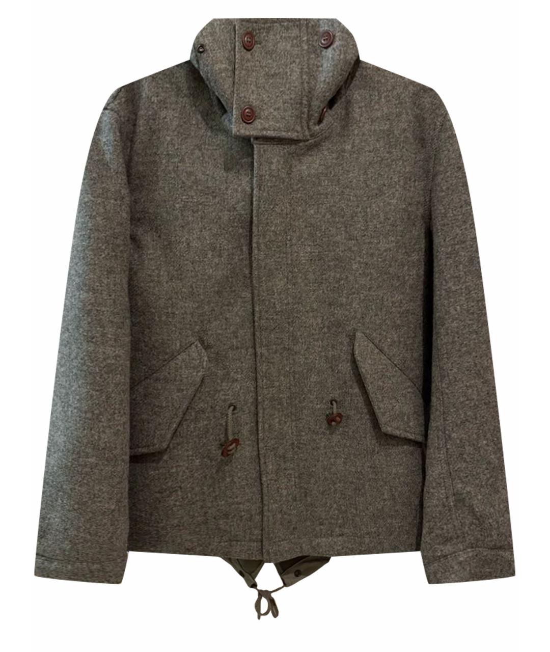 CP COMPANY Хаки шерстяное пальто, фото 1
