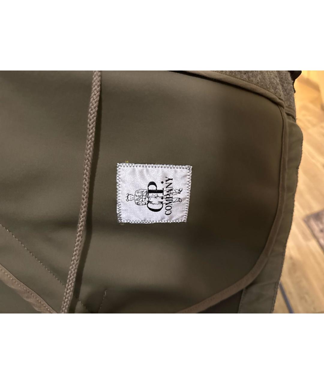 CP COMPANY Хаки шерстяное пальто, фото 6