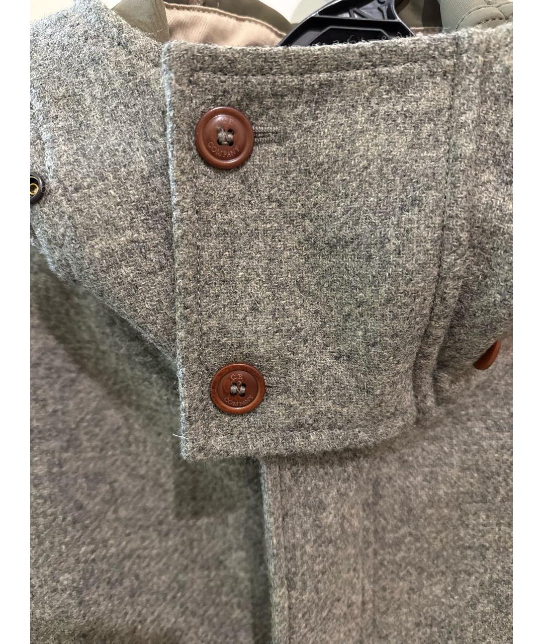 CP COMPANY Хаки шерстяное пальто, фото 4
