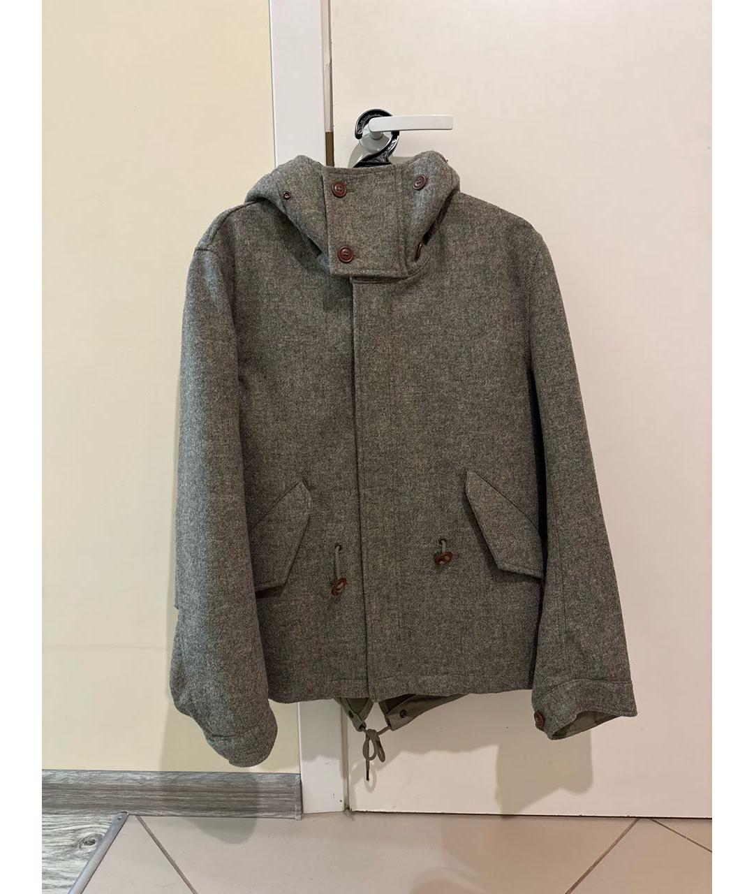 CP COMPANY Хаки шерстяное пальто, фото 7