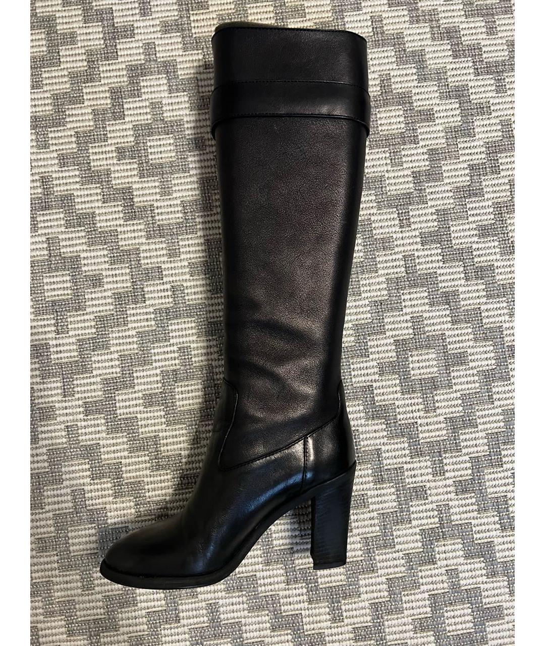 LOUIS VUITTON Черные кожаные сапоги, фото 5