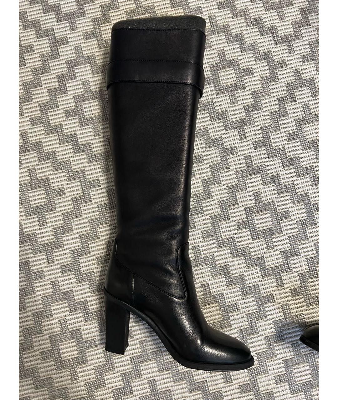 LOUIS VUITTON Черные кожаные сапоги, фото 7