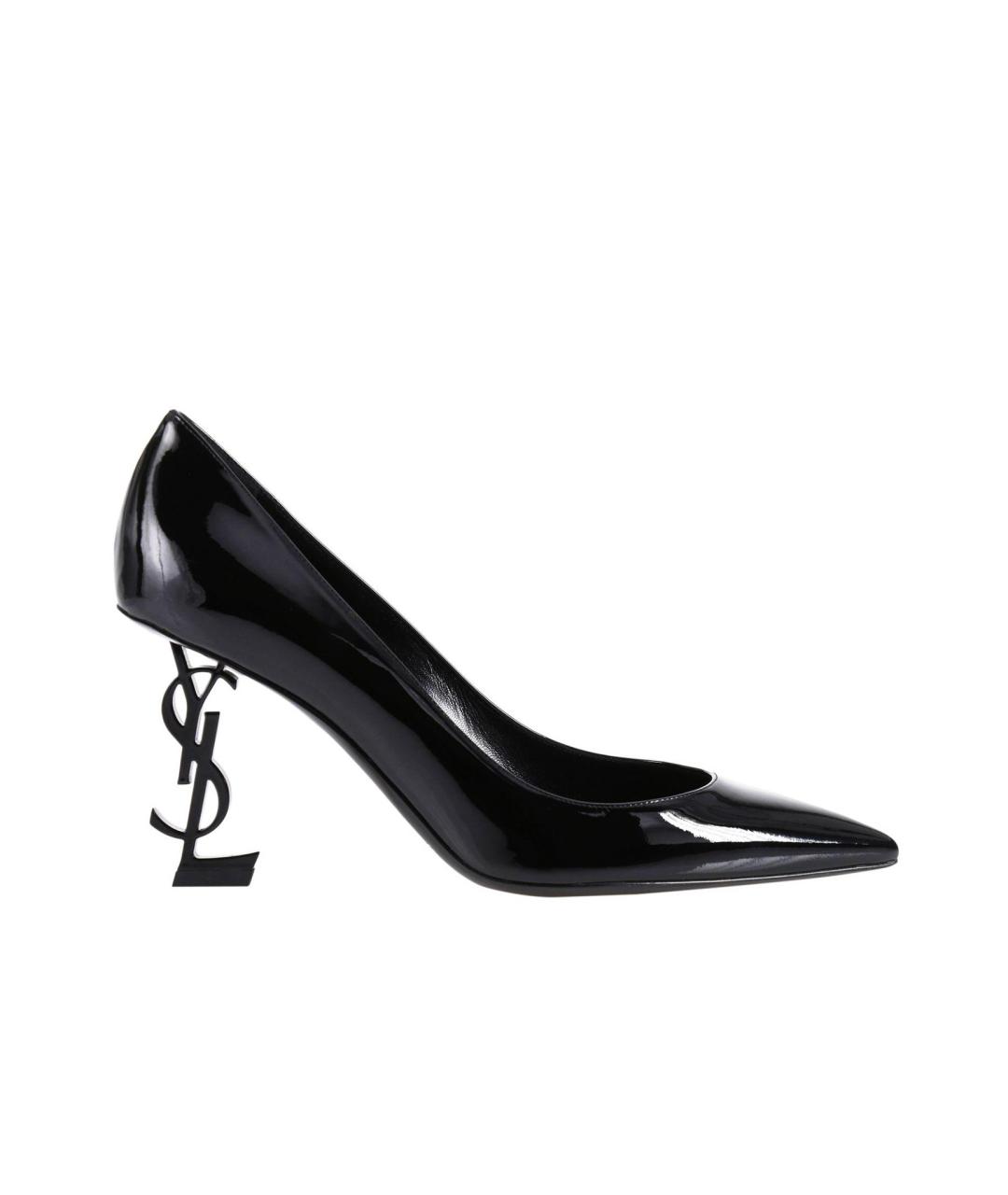 SAINT LAURENT Черные туфли из лакированной кожи, фото 1