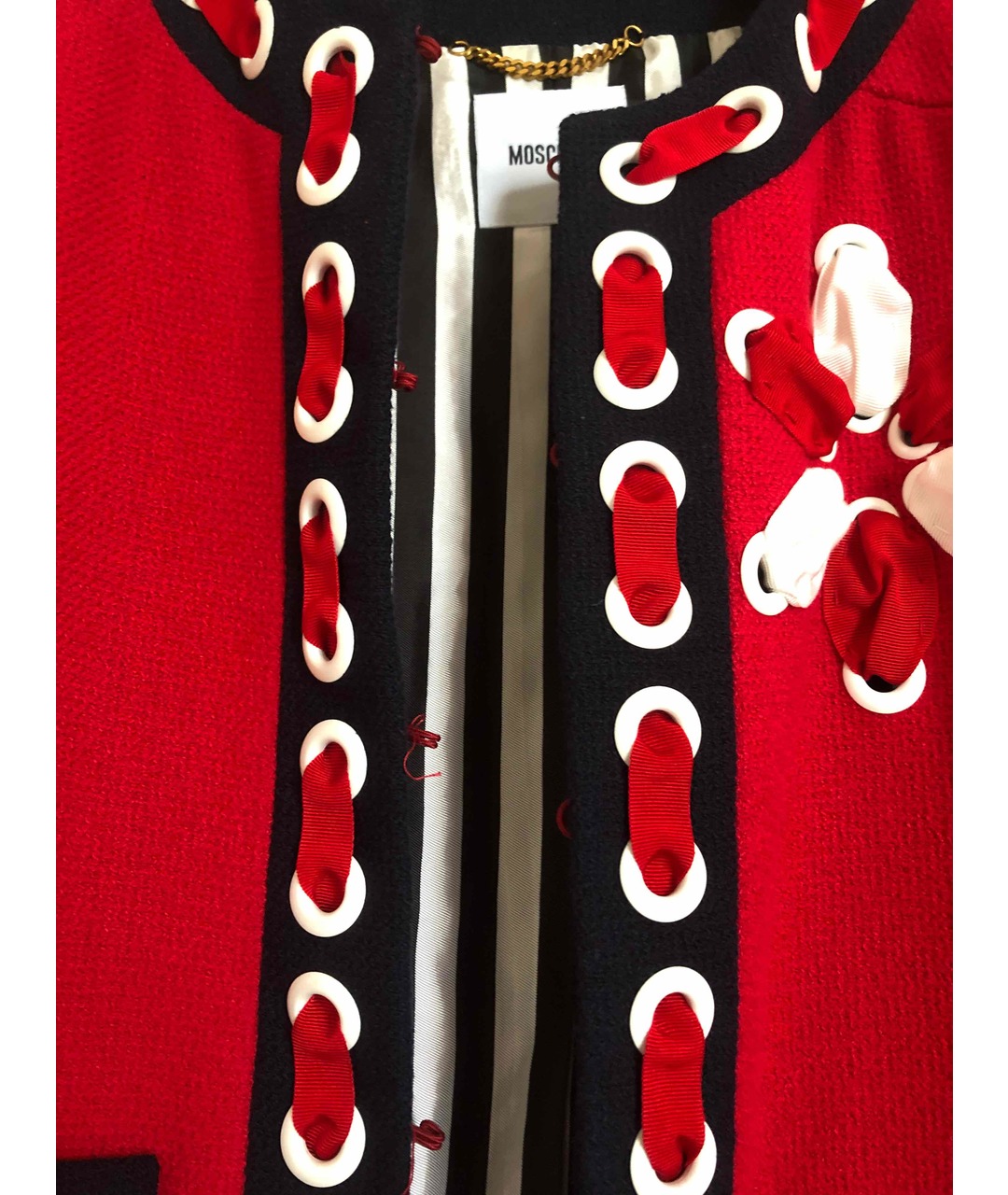 MOSCHINO Красный хлопковый жакет/пиджак, фото 4