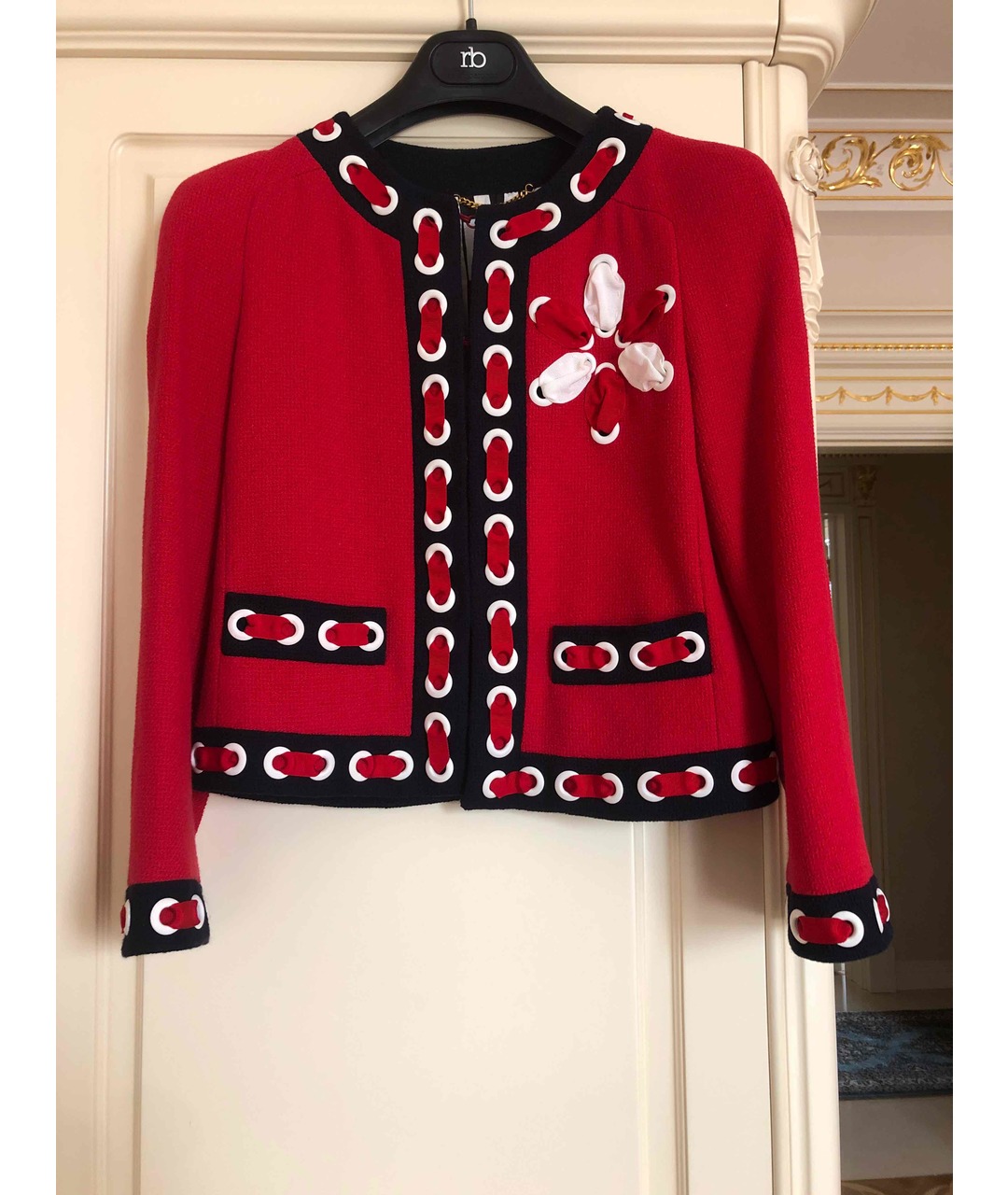 MOSCHINO Красный хлопковый жакет/пиджак, фото 5