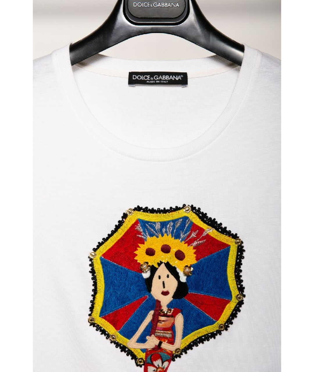 DOLCE&GABBANA Белая хлопковая футболка, фото 3