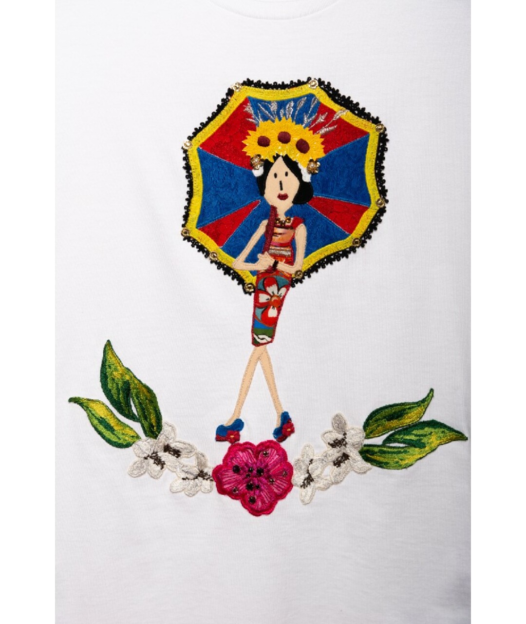 DOLCE&GABBANA Белая хлопковая футболка, фото 2