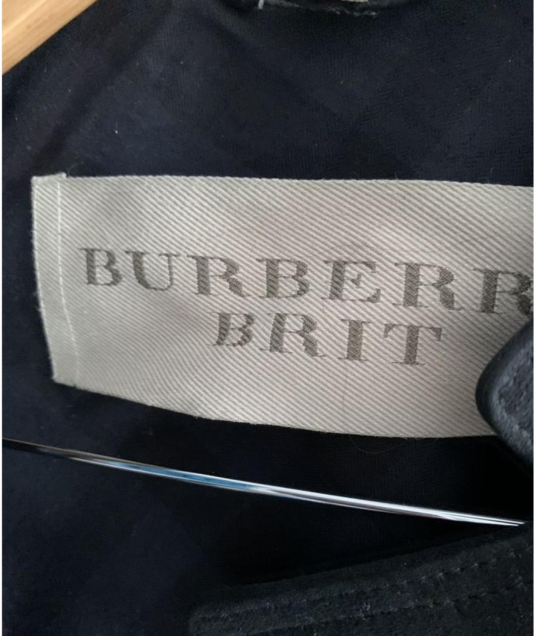 BURBERRY Черная замшевая дубленка, фото 4