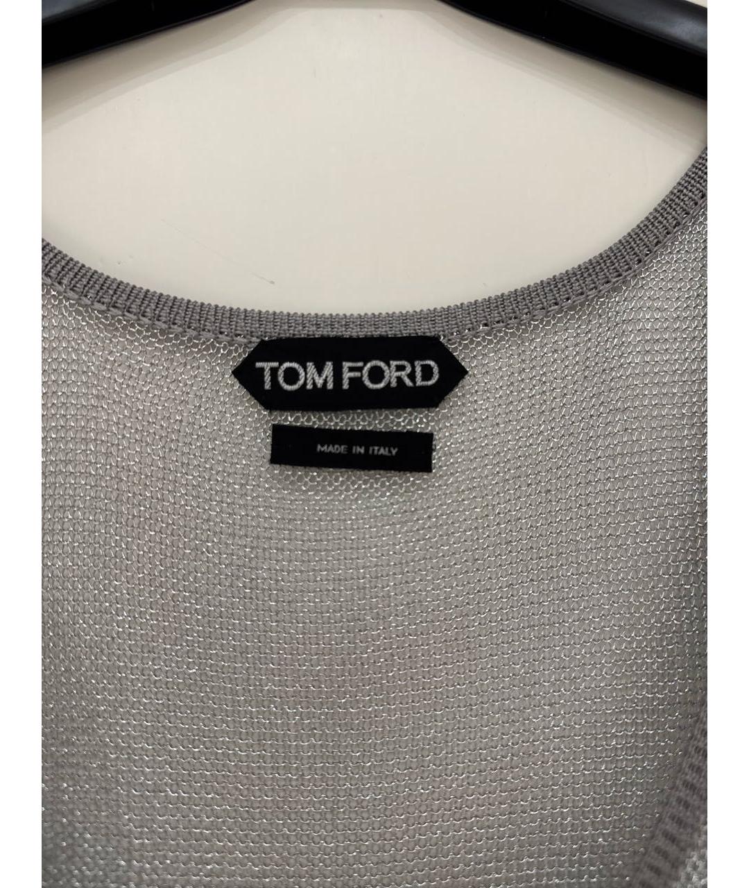 TOM FORD Серебрянный ацетатный джемпер / свитер, фото 4