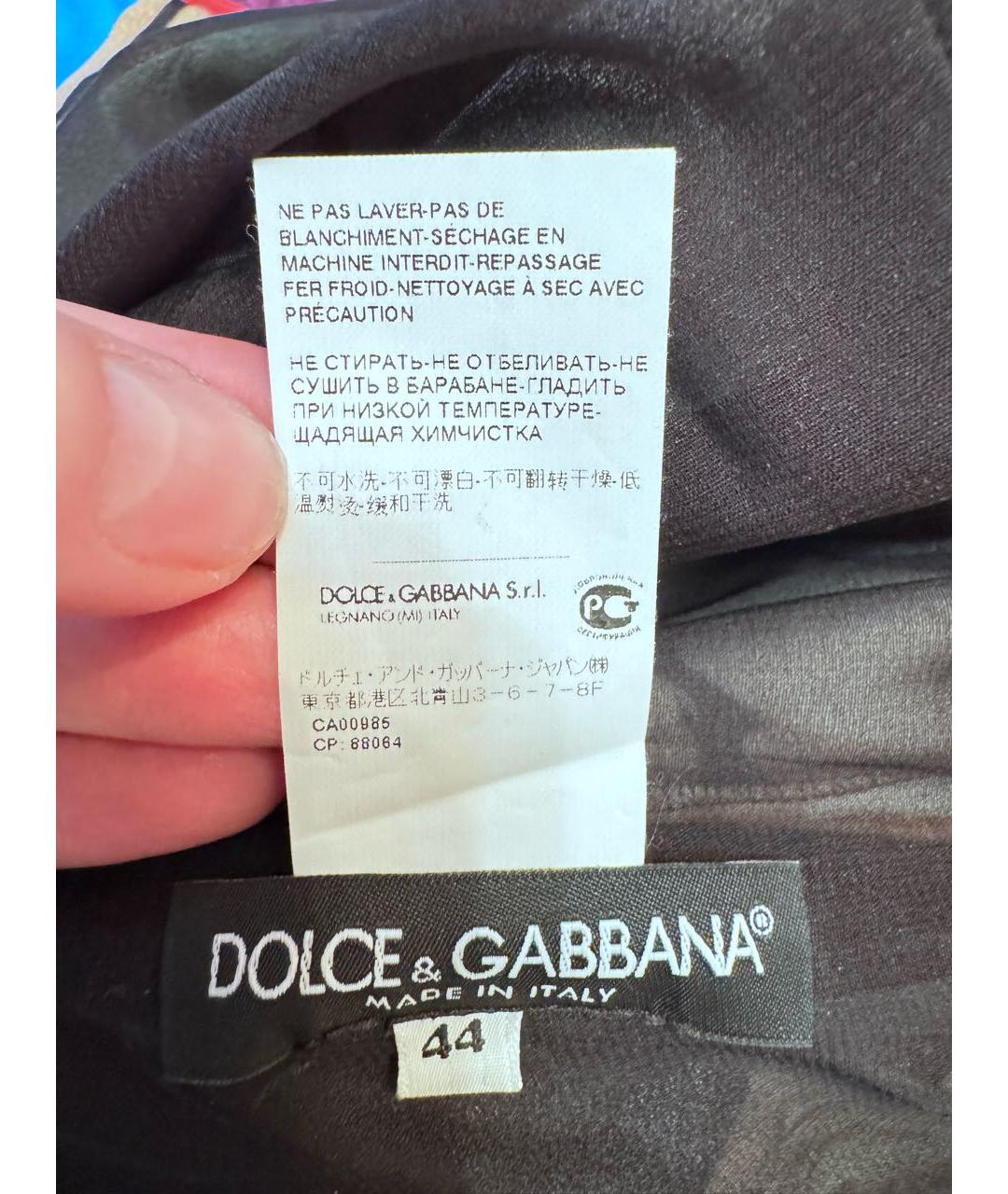 DOLCE&GABBANA Мульти шелковая блузы, фото 5