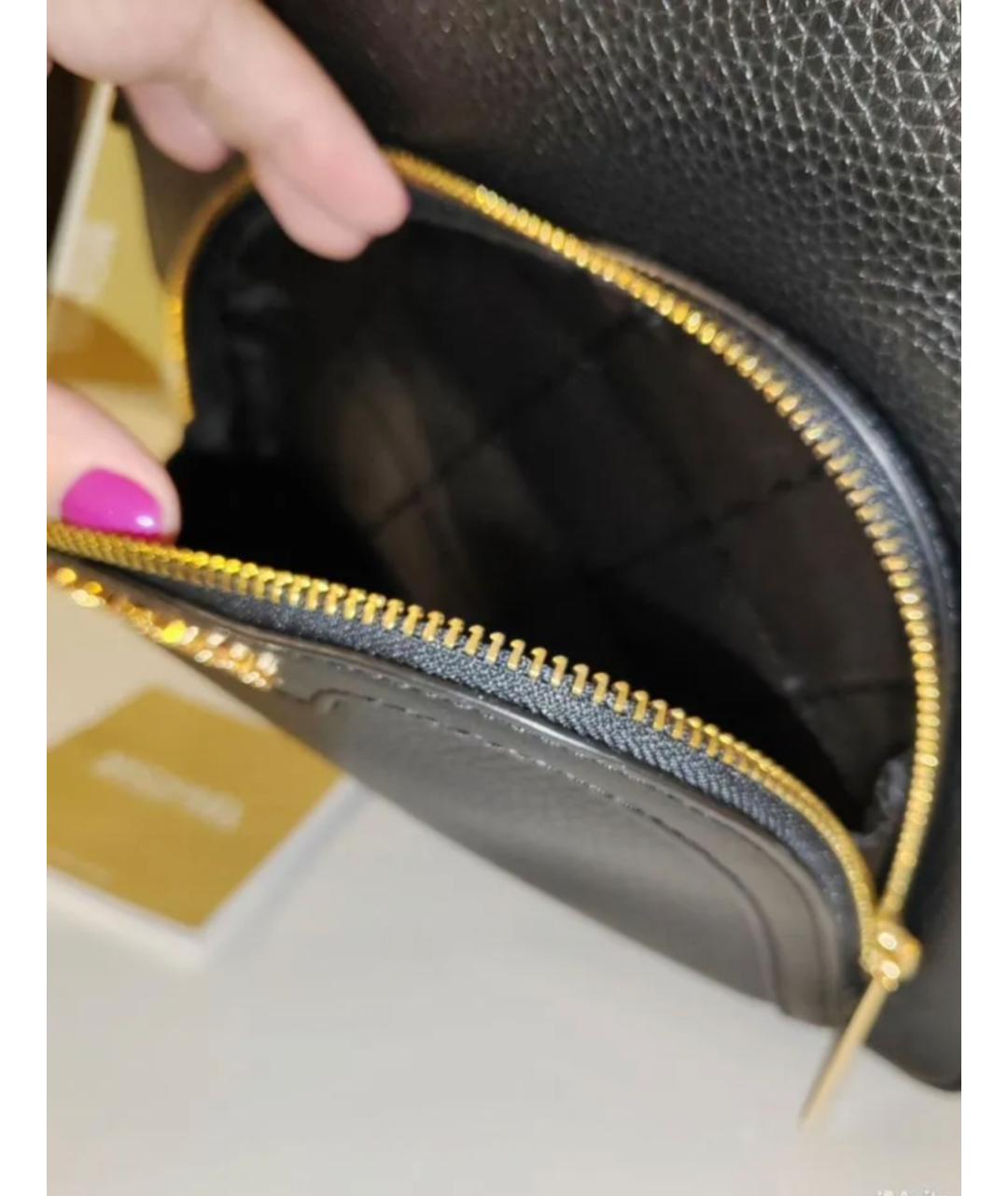 MICHAEL KORS Черный кожаный рюкзак, фото 5