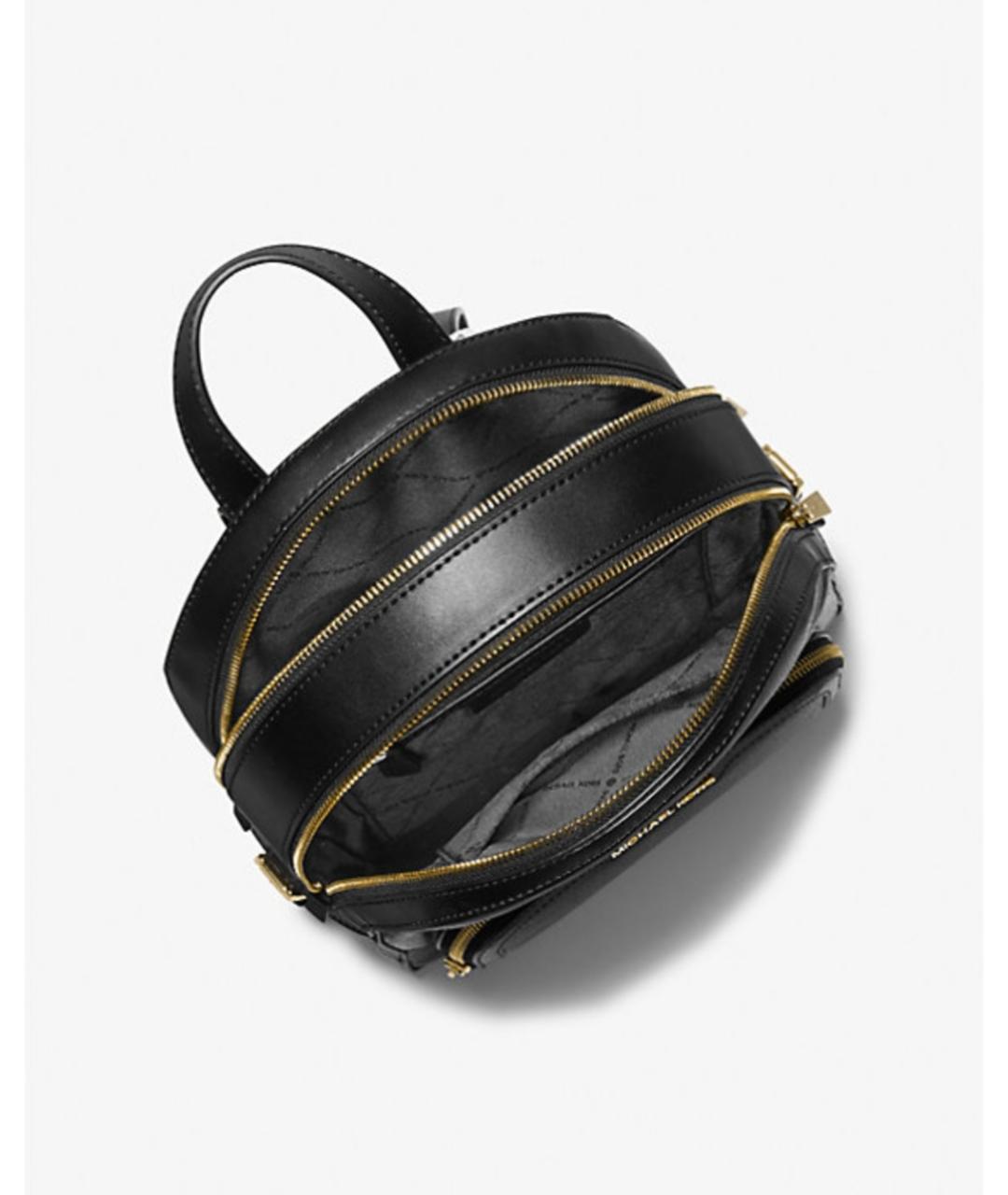 MICHAEL KORS Черный кожаный рюкзак, фото 9