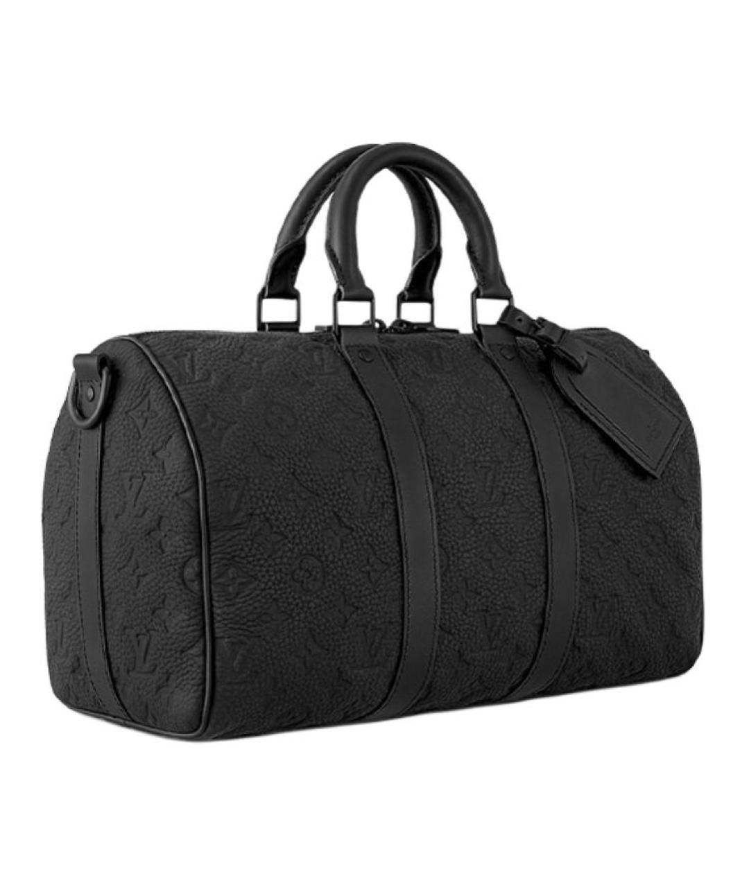 LOUIS VUITTON Черная кожаная сумка на плечо, фото 2