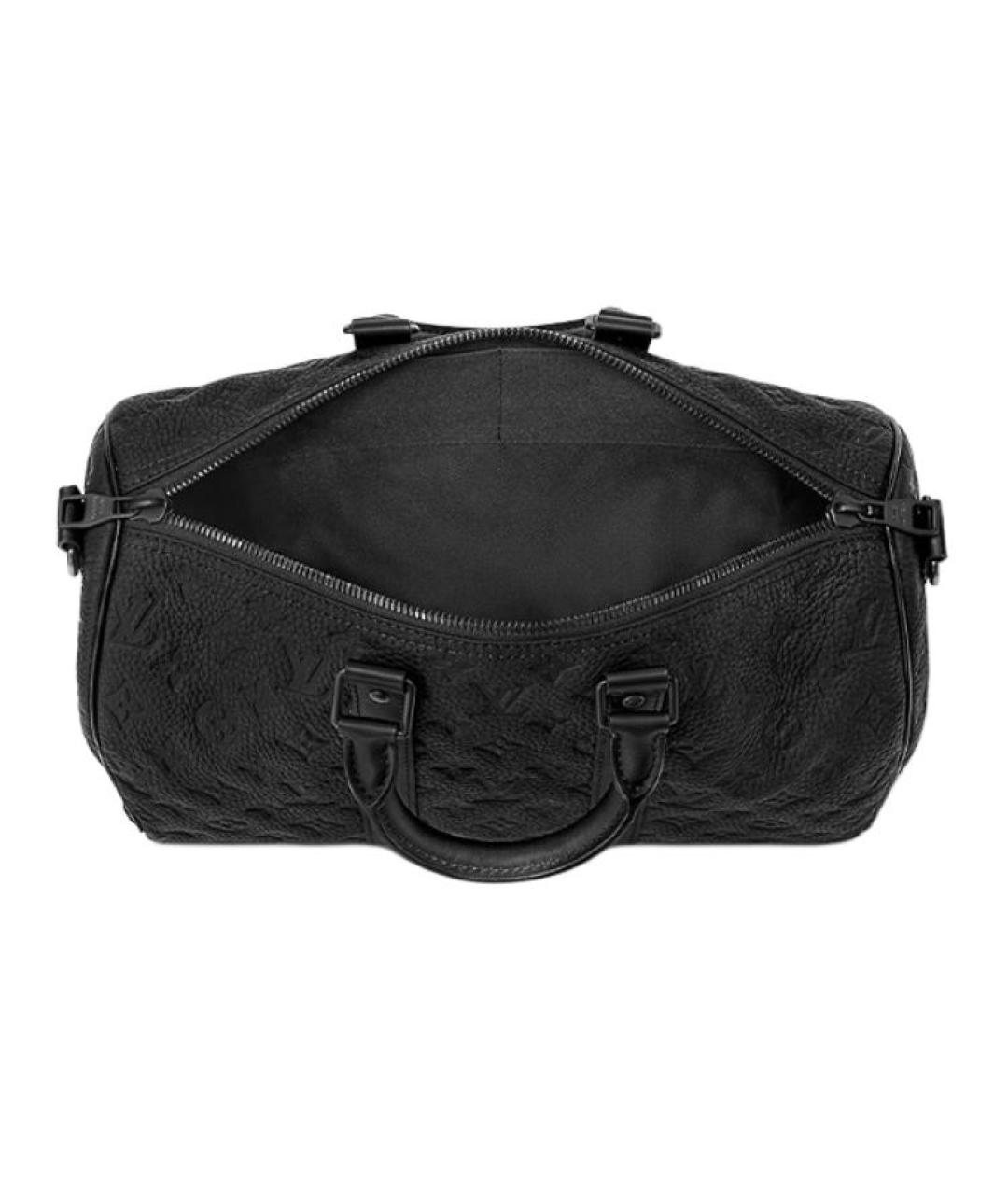 LOUIS VUITTON Черная кожаная сумка на плечо, фото 4