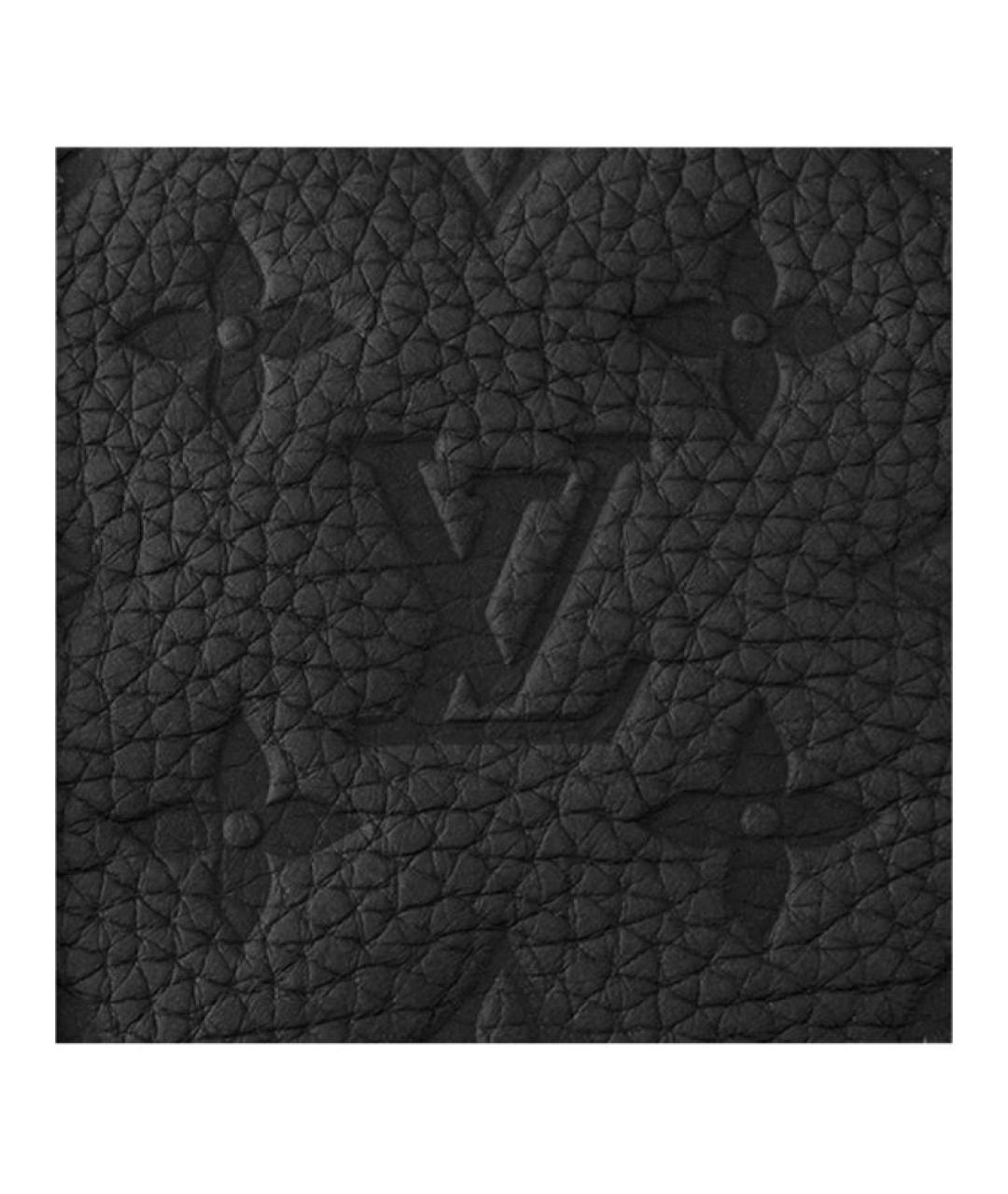 LOUIS VUITTON Черная кожаная сумка на плечо, фото 5