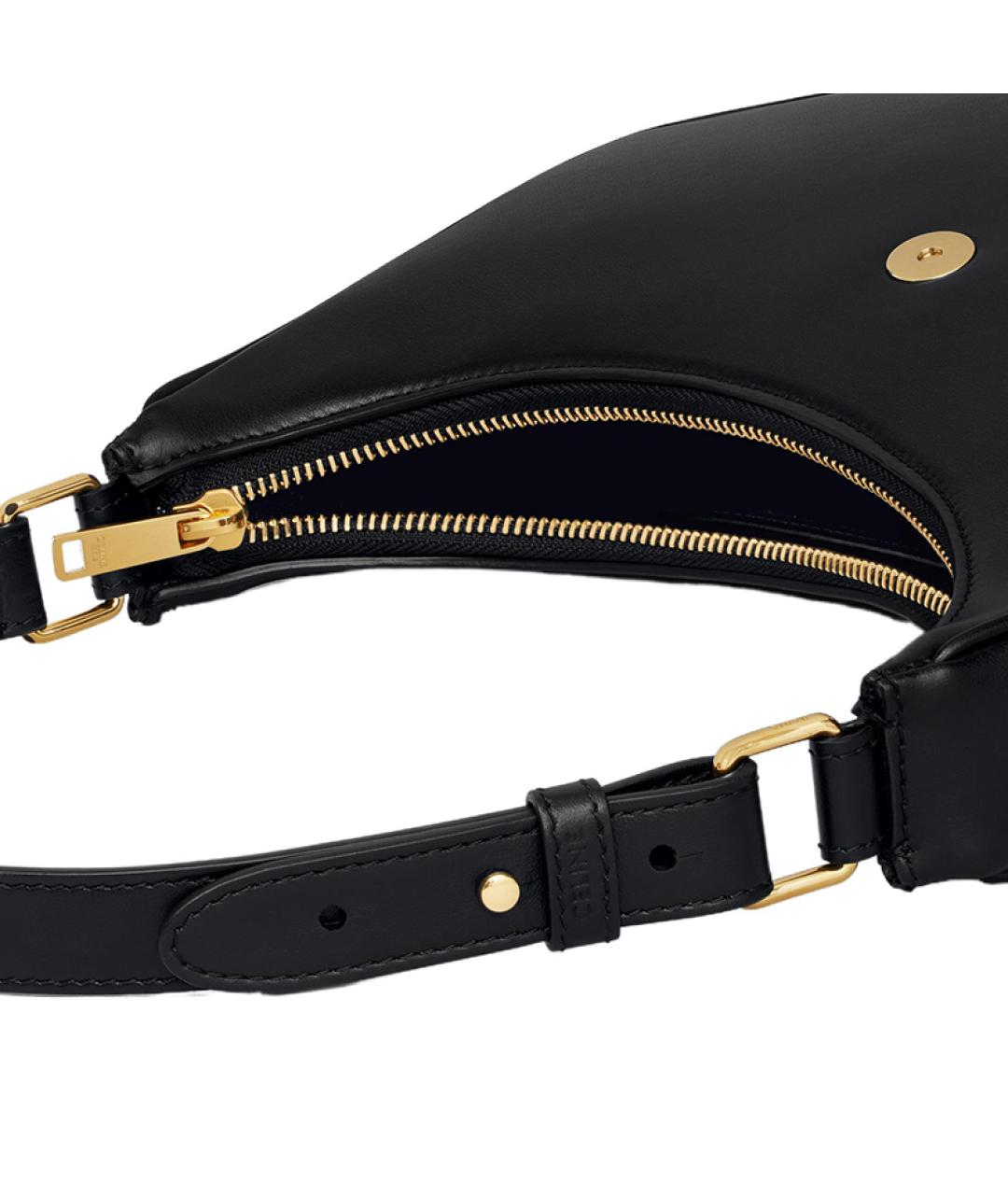 CELINE Черная кожаная сумка через плечо, фото 5