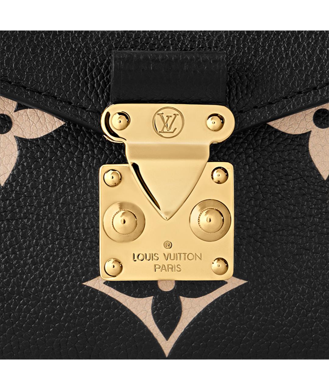LOUIS VUITTON Черная кожаная сумка через плечо, фото 4
