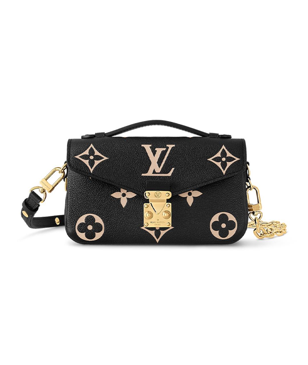 LOUIS VUITTON Черная кожаная сумка через плечо, фото 1