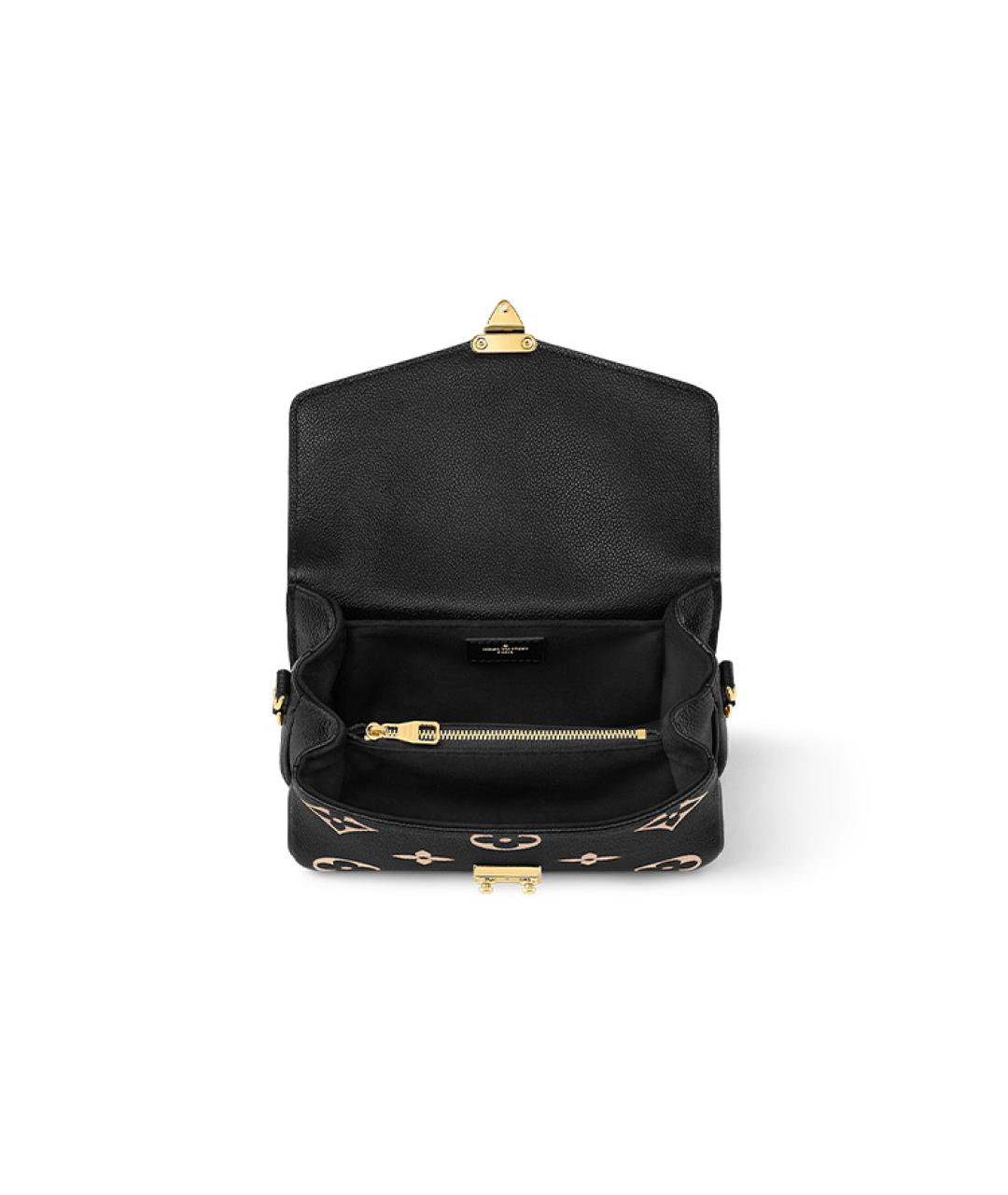 LOUIS VUITTON Черная кожаная сумка через плечо, фото 3