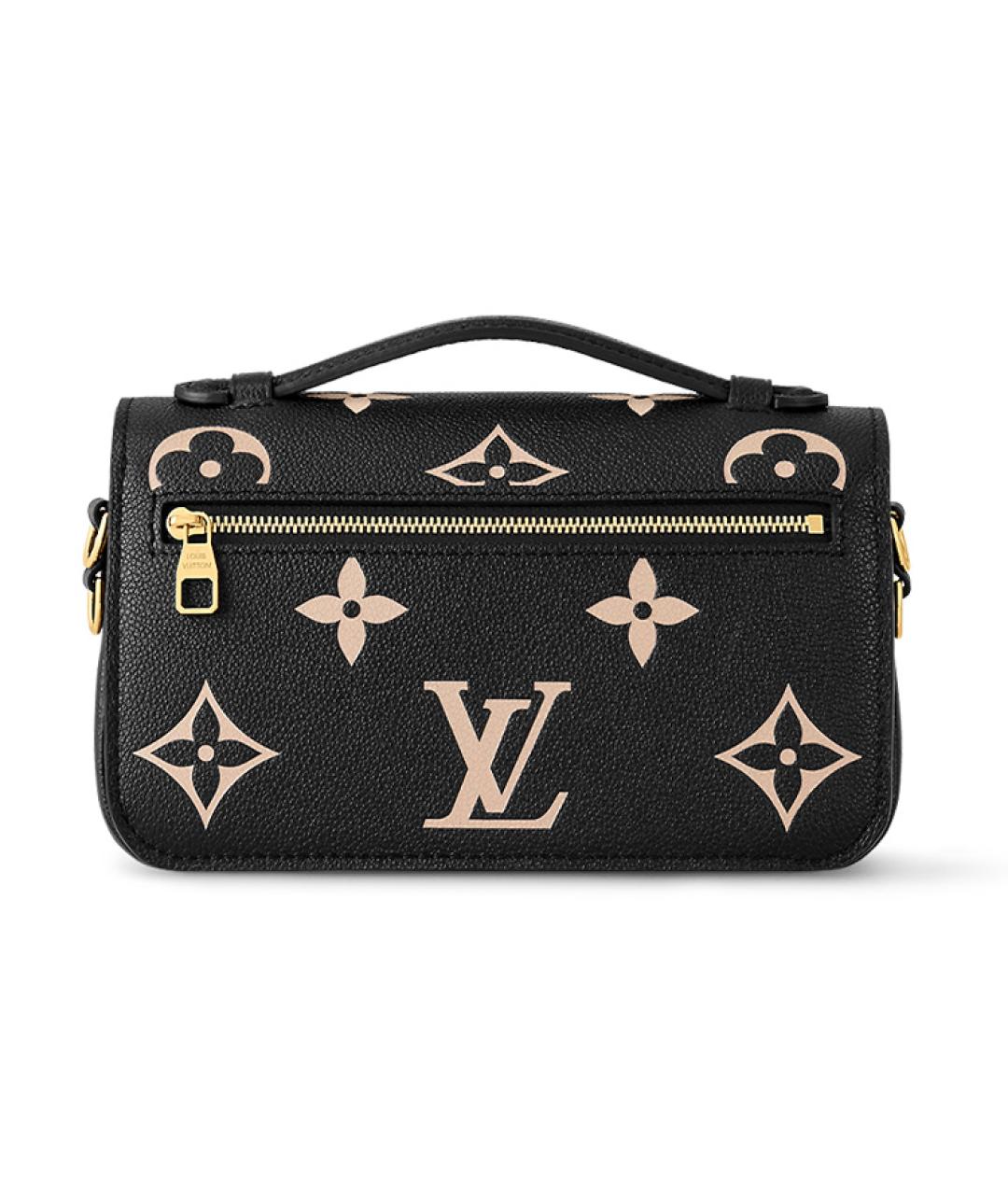 LOUIS VUITTON Черная кожаная сумка через плечо, фото 2