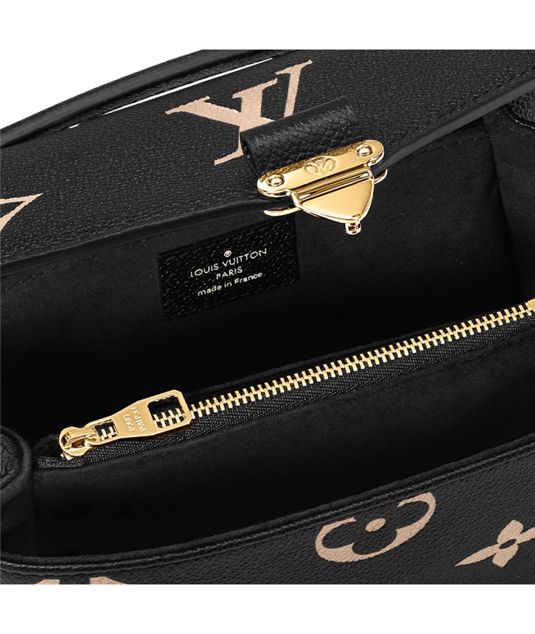 LOUIS VUITTON Черная кожаная сумка через плечо, фото 6