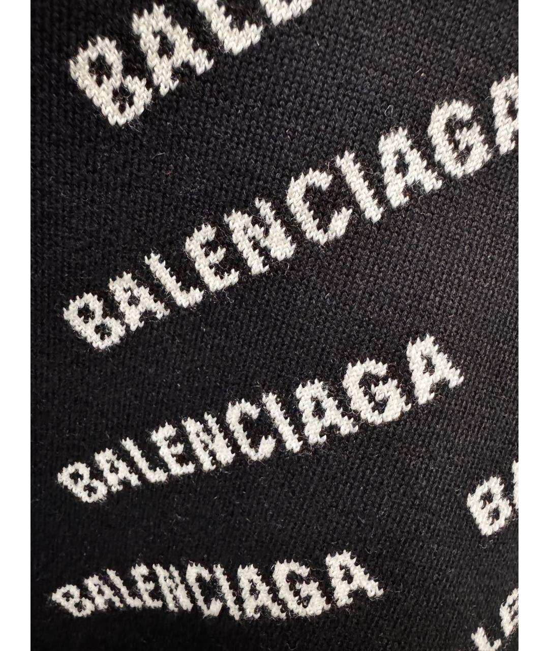 BALENCIAGA Черный хлопковый джемпер / свитер, фото 3